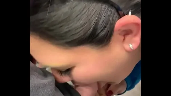 Stupid wife sucking dick in store like a whore