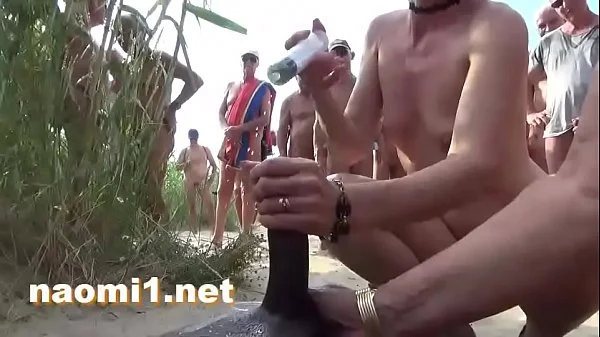 Naomi bukkake at a public beach naturism