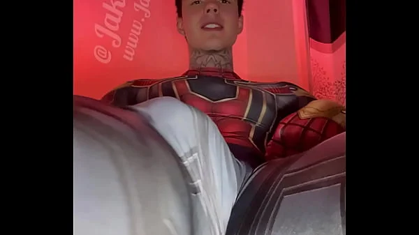 Stroking My Massive Cock In Super Hero Costumes Before Shooting A Huge Load