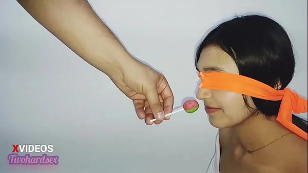 I cheat on my stepsister in a game of flavors and in the end she ends up getting a cock in her mouth and cum all over her face