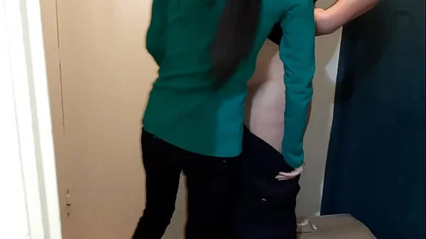 I paid the courier girl with hot sex with dirty talk - Lesbian Illusion Girls