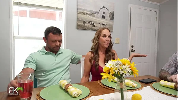 I Give My StepSon A Blowjob While my Clueless Husband Is Watching TV