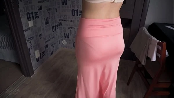 Visible Panty Line Fetish Tease In Long Maxi Skirt
