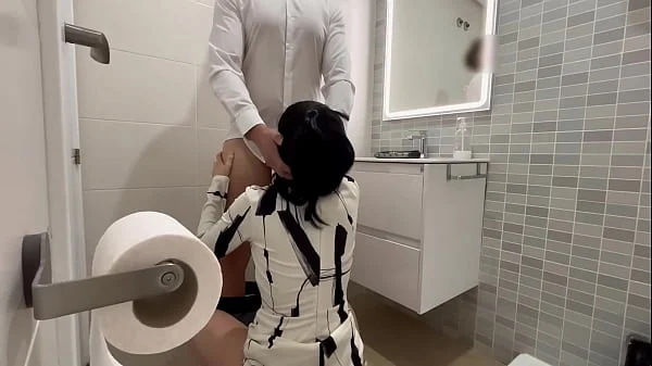 I tell the restaurant waiter that I'll wait for him in the bathroom to fuck him and give him a blowjob until he finishes cumming