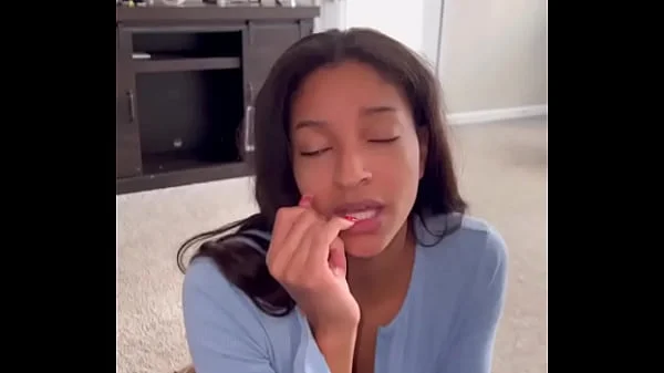 POV Sexy Ebony slut BEGGING for cum on face