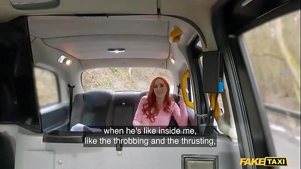 Fake Taxi Beautiful redhead wearing long black leather boots fucked hard and fast