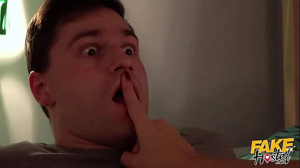 FAKE HALLOWEEN in the Hostel - stormy sex with mysterious dominant woman who squirts and slurps