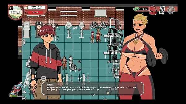 Spooky Milk Life [ Taboo hentai game PornPlay] Ep.23 femdom handjob at the gym