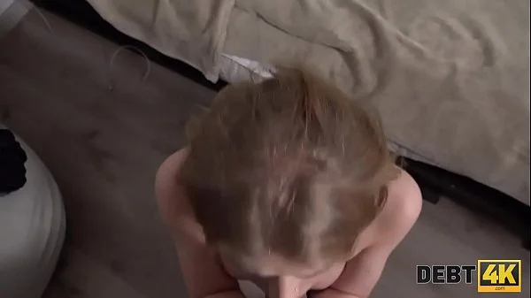 DEBT4k. Blonde coquette wants to buy new boots so why sells pussy