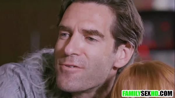 Pervy step dad bangs step daughter behind step mom's back