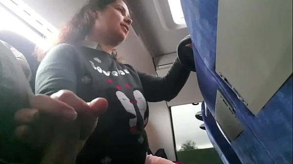 Exhibitionist seduces Milf to Suck & Jerk his Dick in Bus