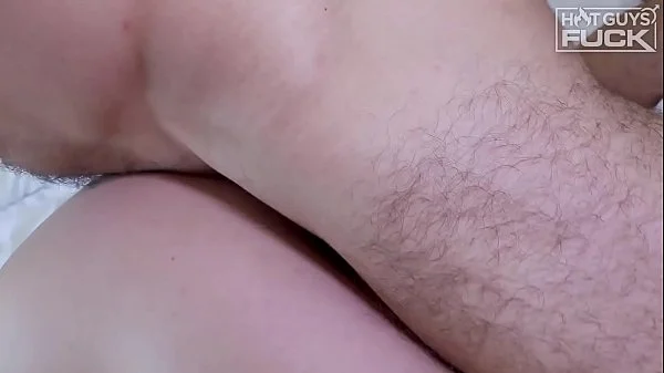 Hairy Jock shoots huge cumshot all over freshmen babe