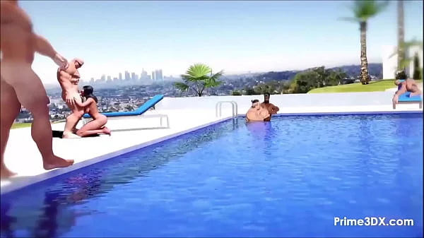 Gloria fucked at the pool by Prime3DX