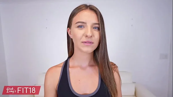 Gorgeous 18 Year Old Ukrainian Refugee Sissy Moore Models In Yoga Pants and Fucked By Agent - 60FPS