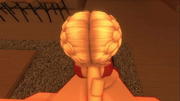 Roblox girl sucking a small cock of his royal boyfriend