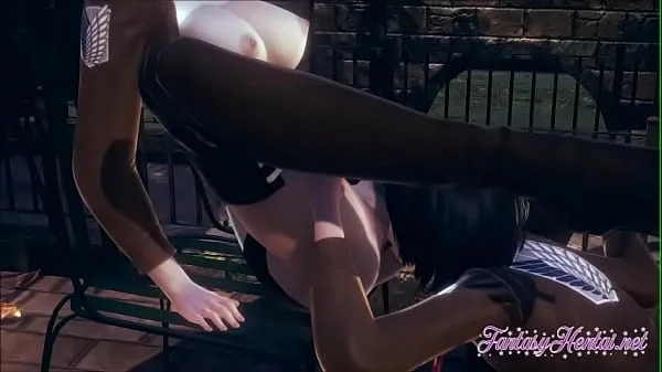 on titans Hentai Mikasa compilation Blowjob, handjob, boobjob fucked with creampie, squirting, lesbian sex Yuri...