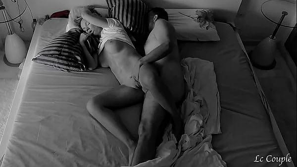 Amateur couple morning sex was recorded with hidden cam in their bedroom