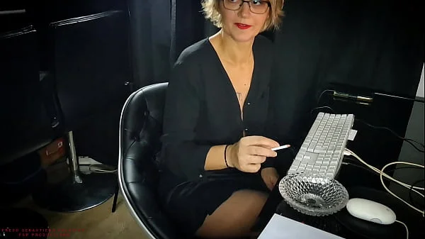 Slutty Blonde Boss Empties The Staff Balls Before Leaving The Office !!! - English subtitles.