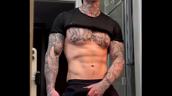 Stroking My Massive Cock and Flexing For You Before Cumming