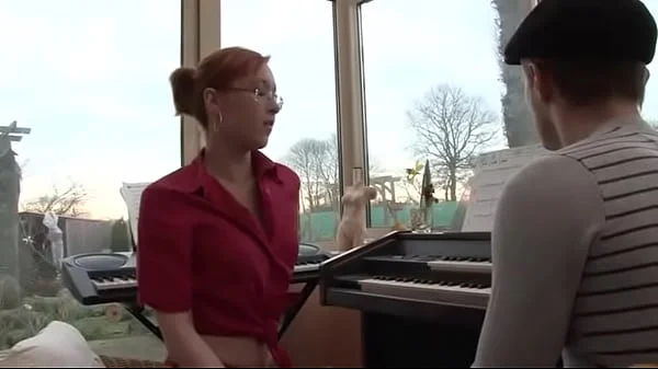 Amazing petite redhead student slut gets deep sodomized