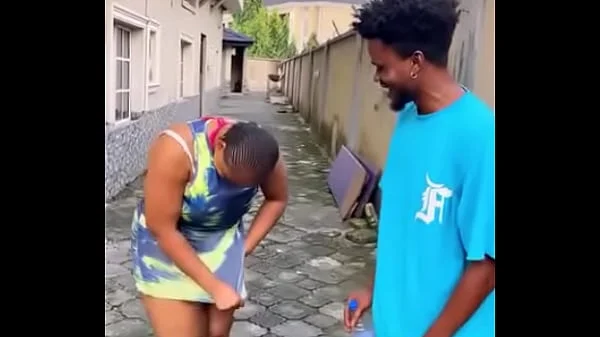 Big ass naija babe with big ass and great body in a flip Bottle Challenge where you strip for every loss