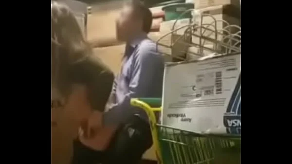 Quickie in store closet