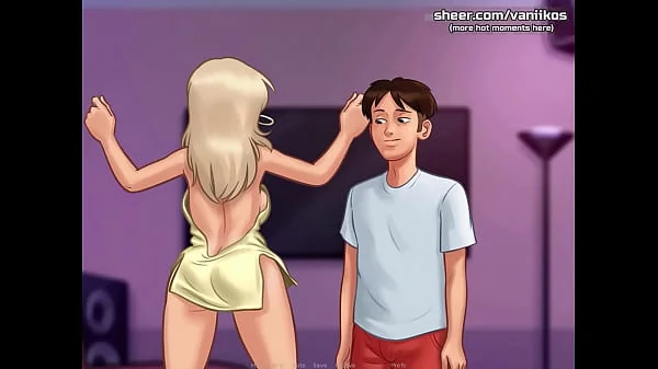 Summertime Saga[0.20.5] | Hot Mayor's stepdaughter blonde teen Iwanka with big gorgeous boobs is getting her horny wet pussy fucked by boyfriend's big cock | My sexiest gameplay moments | Part #38
