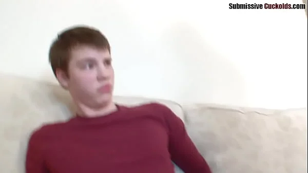 Cuck eats hot cum