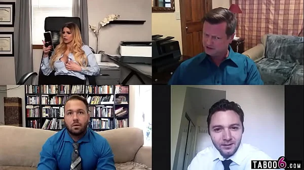 Huge tits employee Brooklyn Chase did not know it was a video chat