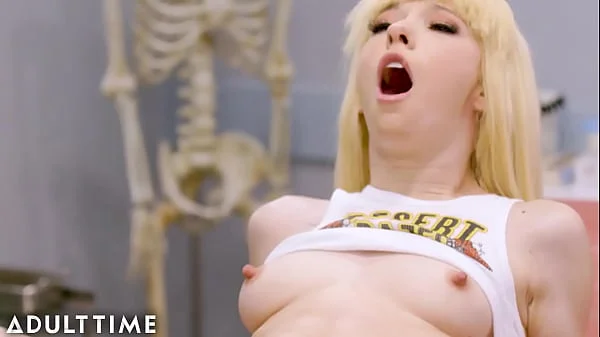ADULT TIME - Kenzie Reeves Super Soaks Her MILF Doctor with Pussy Squirt!