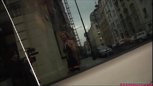 Sexy bitches pick up horny dude for fuck and facial cum