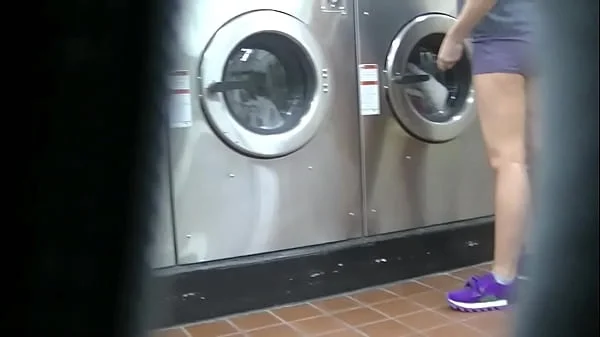 Helena Price Public Laundry Upskirt Flashing Tease! Exhibitionist MILF Vs Voyeur at the laundry! (Part2)