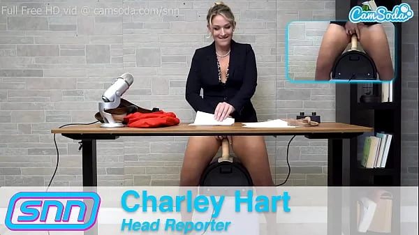 Camsoda News Network broadcast with reporter masturbation on the sybian