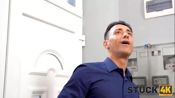 STUCK4K. Helpful man came to help and ended up fucking a slutty charmer