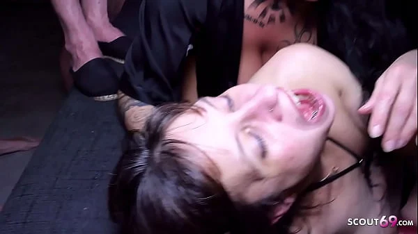 Creampie Gangbang for German BBW Ashley Cumstar and Asian