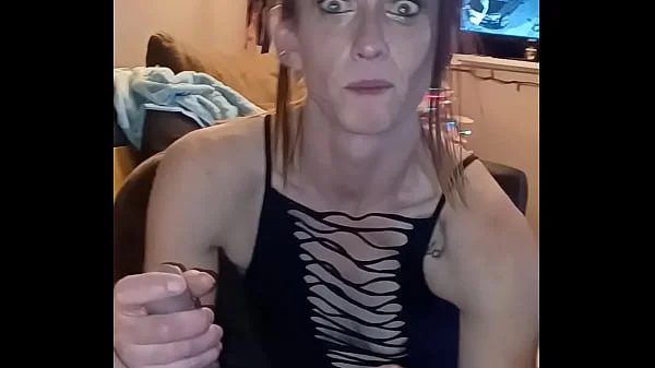 Sexy wife tells me about cheating while stroking my cock