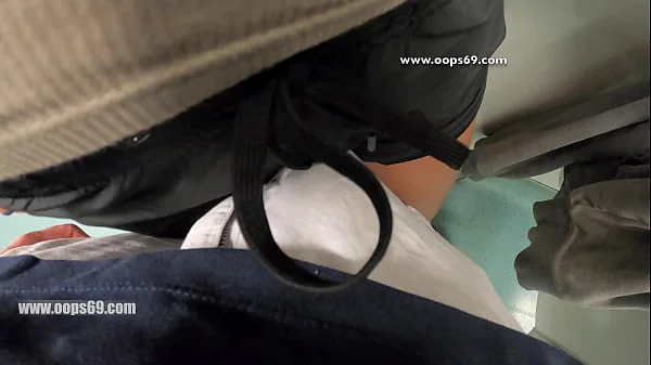 Grinding Dick in her Pussy Over Clothes in Subway Train and she Enjoyed