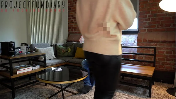 relaxed cozy sex in hotel room wearing a rubber pants and turtleneck - projectfundiary