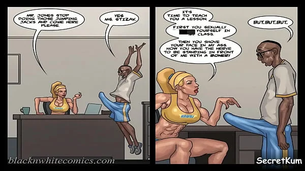 Detention season #3 ep. # 3 - Horny Gym Teacher wanted a Taste of the school Nerd's BBC